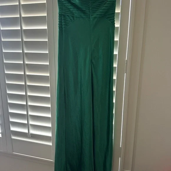 Strapless Emerald Green Maxi Dress - Picture 3 of 5